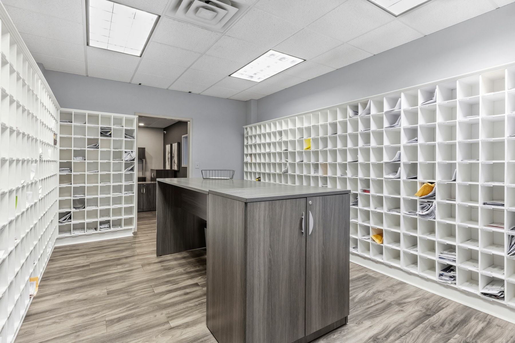 Mailbox room at Scenic Office Suites with tenant mailboxes